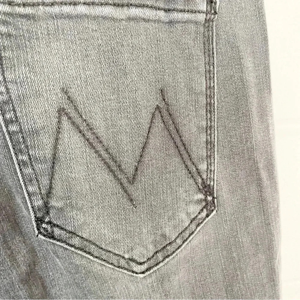 Mother The Looker Ankle Fray Distressed Jeans in Burning Out Lanterns Wash 29 - Picture 12 of 16